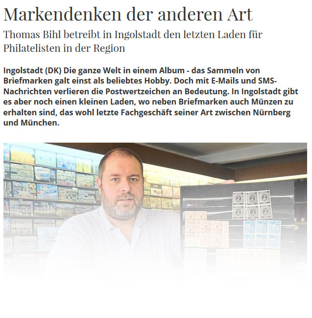 Münzhandel und Briefmarkenhandel Ingolstadt